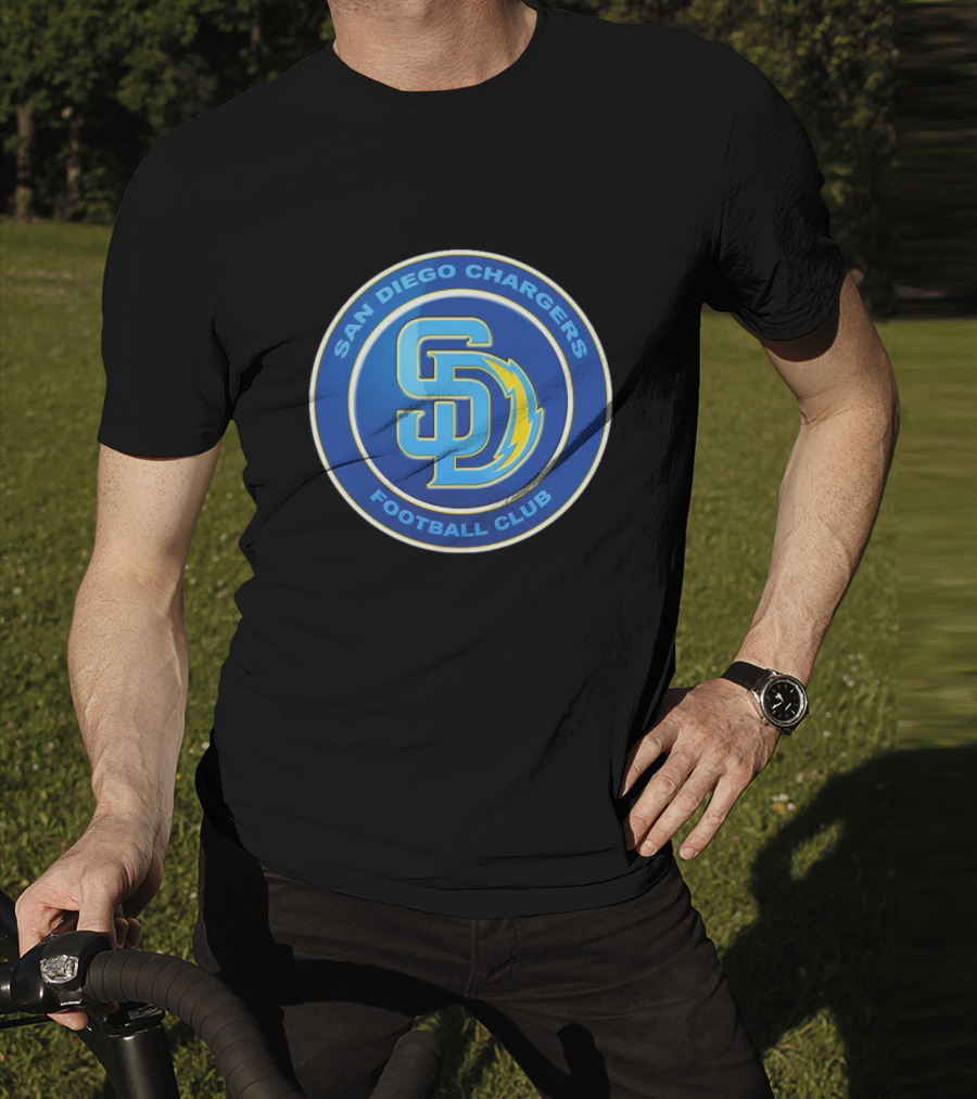 San Diego Chargers Football Club SD Logo Mashup T-Shirt