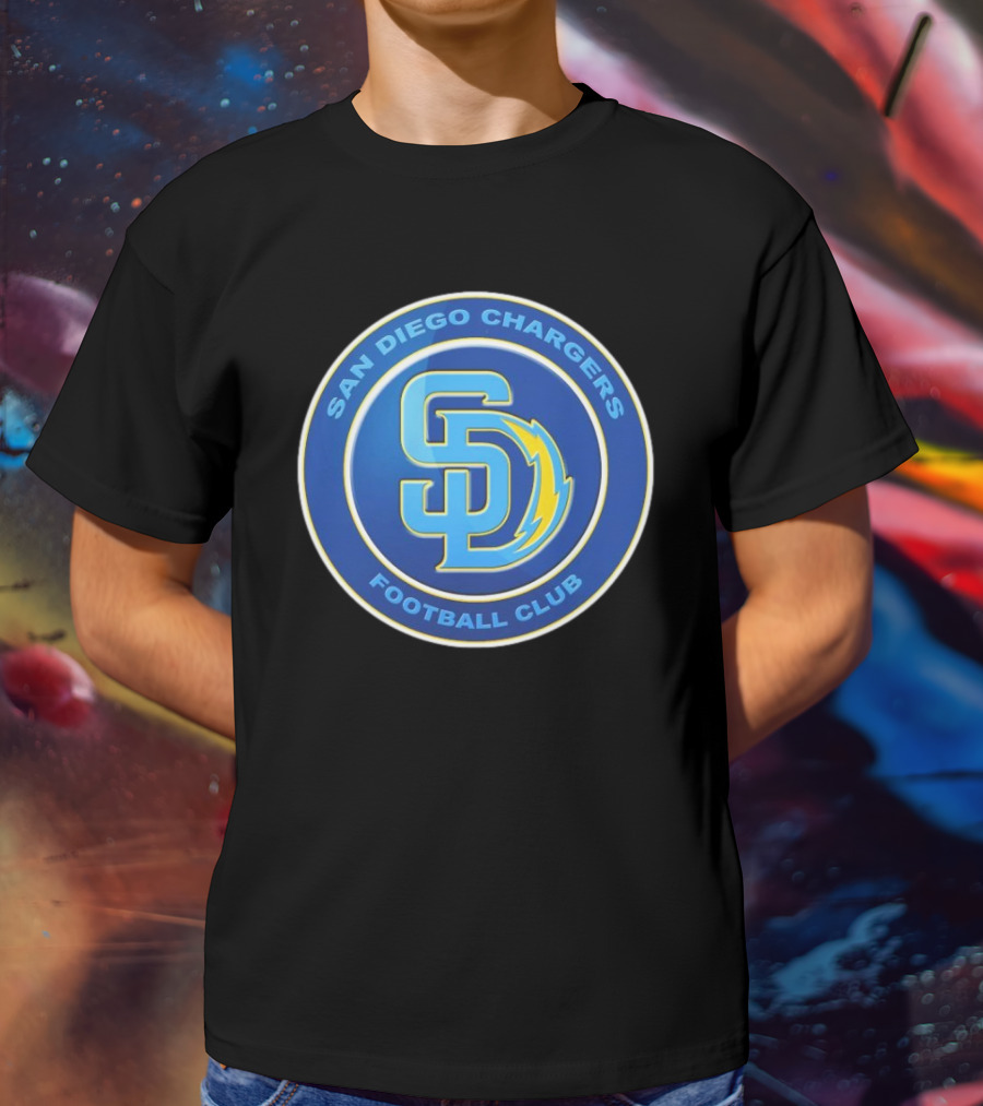 San Diego Chargers Football Club SD Logo Mashup T-Shirt