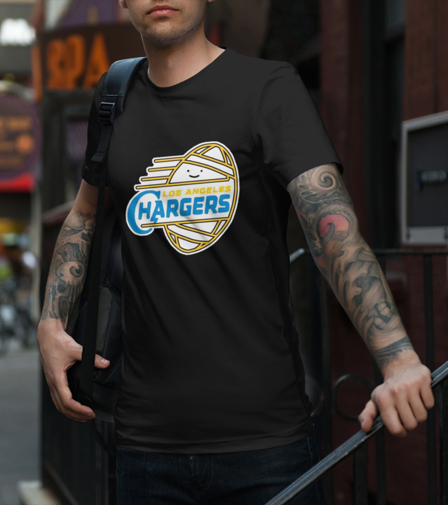 Los Angeles Chargers NFL Logo Mashup Combined With Minimalist T-Shirt