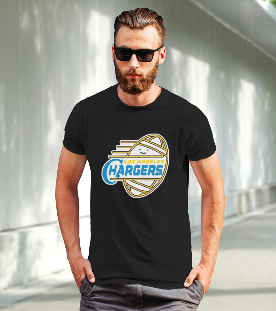 Los Angeles Chargers NFL Logo Mashup Combined With Minimalist T-Shirt