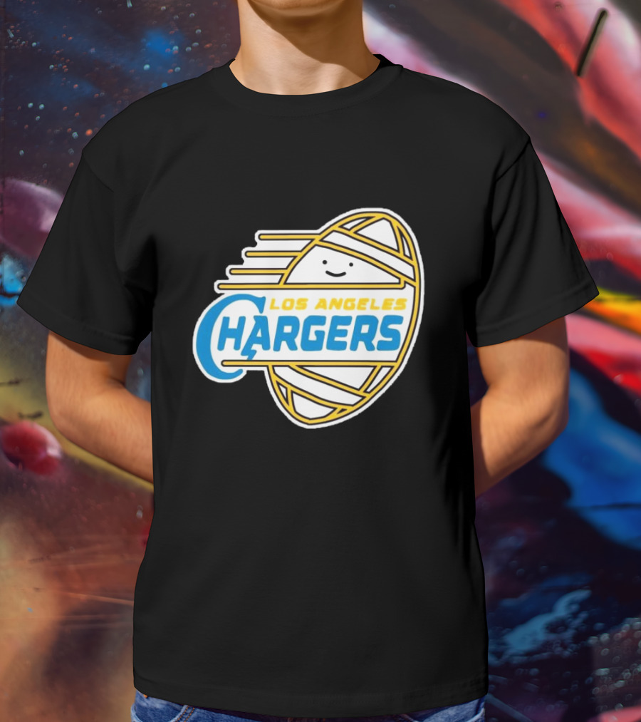 Los Angeles Chargers NFL Logo Mashup Combined With Minimalist T-Shirt