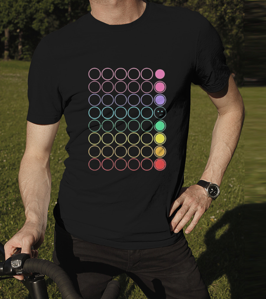 Kinda Funny Pride Rainbow Circles With Smiley T-Shirt