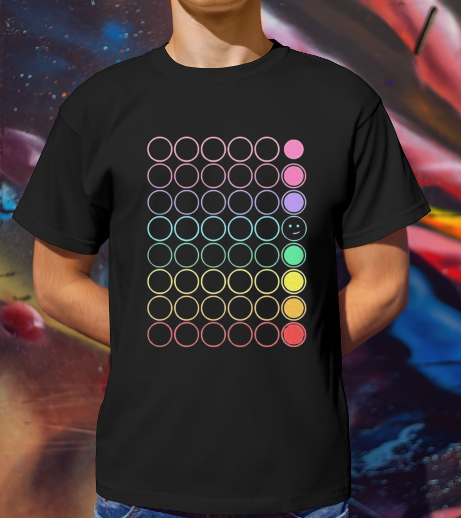 Kinda Funny Pride Rainbow Circles With Smiley T-Shirt