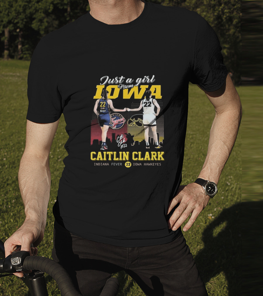 Just A Girl From Iowa Caitlin Clark Indiana Fever Iowa Hawkeyes Signature T-Shirt