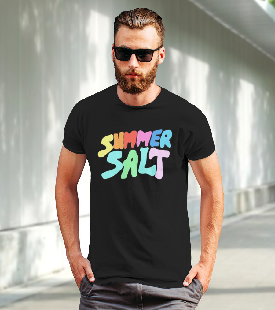 Summer Salt Colorful Rainbow Typography T-Shirt