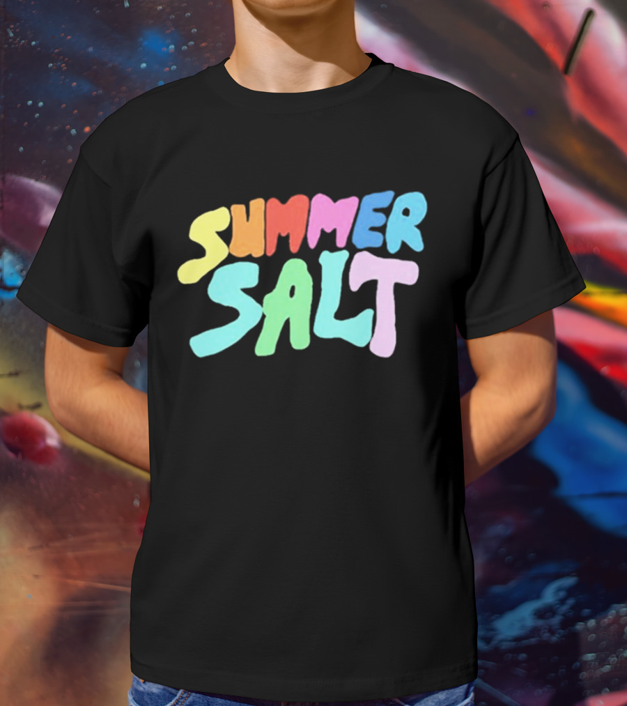 Summer Salt Colorful Rainbow Typography T-Shirt