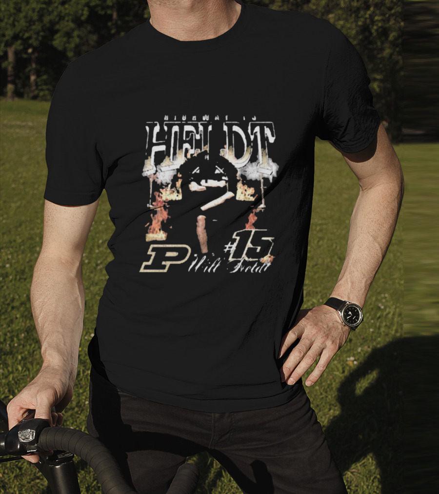 Highway To Heldt #15 Will Heldt Purdue Boilermakers T-Shirt