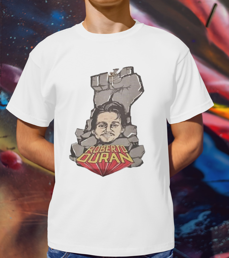 Roberto Duran Fist Breaking Through Vintage Boxing T-Shirt