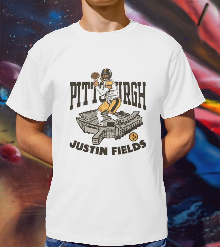 Pittsburgh Justin Fields Steelers NFL Acrisure Stadium T-Shirt