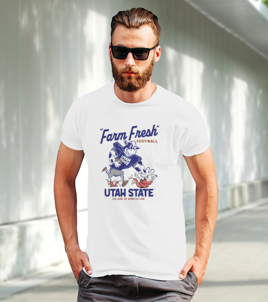 Farm Fresh Football Mootah State Utah State College Of Agriculture T-Shirt