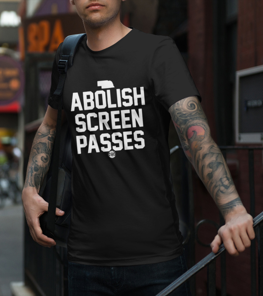 Bbbprinting Nebraska Abolish Screen Passes Football T-Shirt