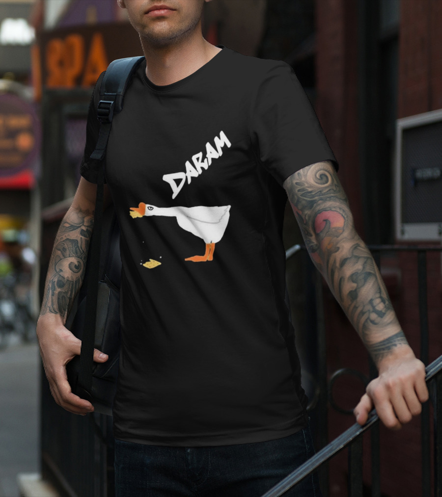 Goose Snack Humor Daram Goose Eating Cookie T-Shirt