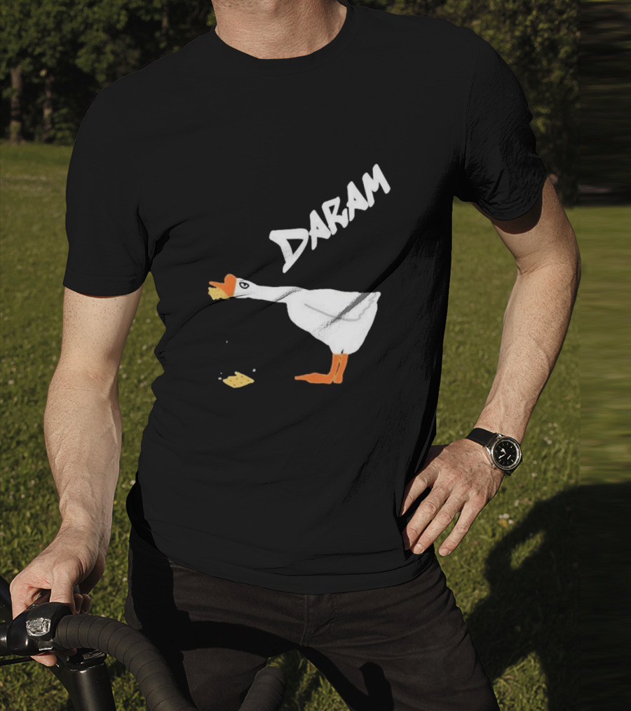 Goose Snack Humor Daram Goose Eating Cookie T-Shirt