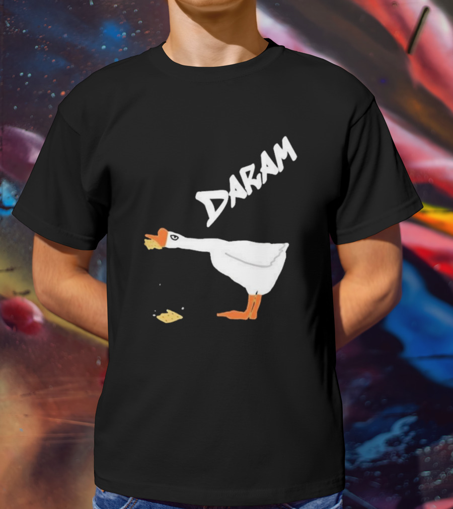 Goose Snack Humor Daram Goose Eating Cookie T-Shirt