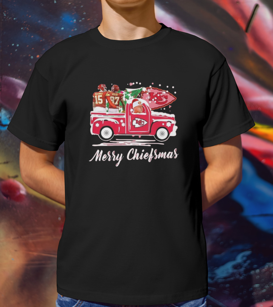 Merry Chiefsmas Kansas City Chiefs Football Holiday T-Shirt