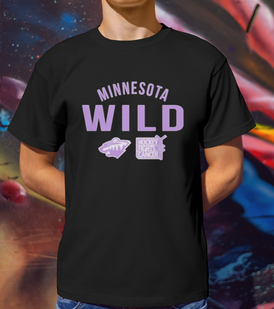 Minnesota Wild Hockey Fights Cancer T-Shirt