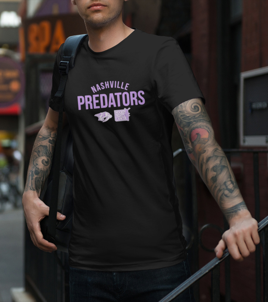 Nashville Predators Hockey Fights Cancer T-Shirt