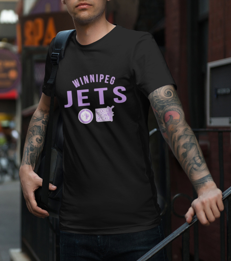 Winnipeg Jets Hockey Fights Cancer Richmond Resilient T-Shirt
