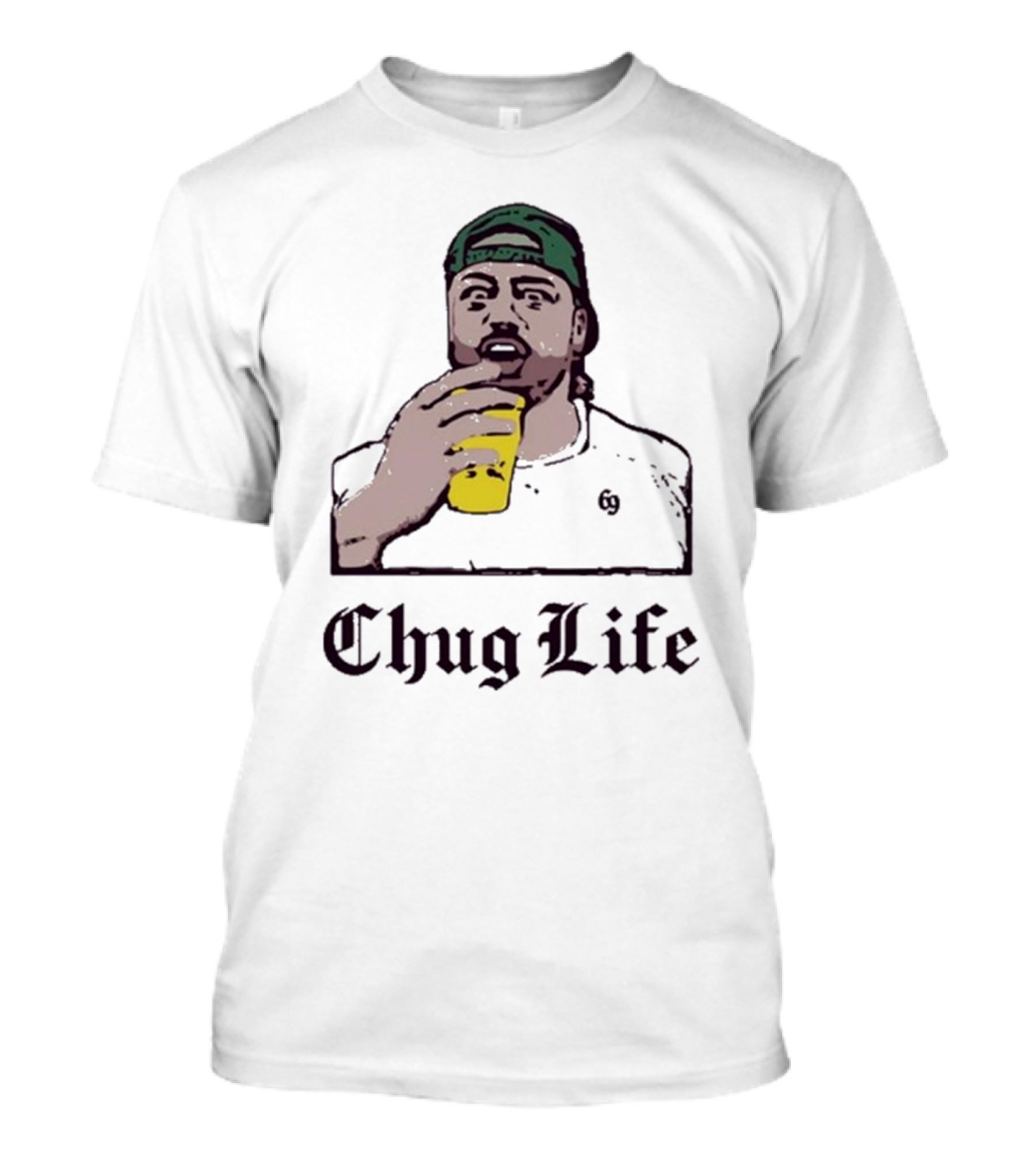 Campeche Collective Chug Life David Bakhtiari FootballPlayer With Yellow Cup T-Shirt