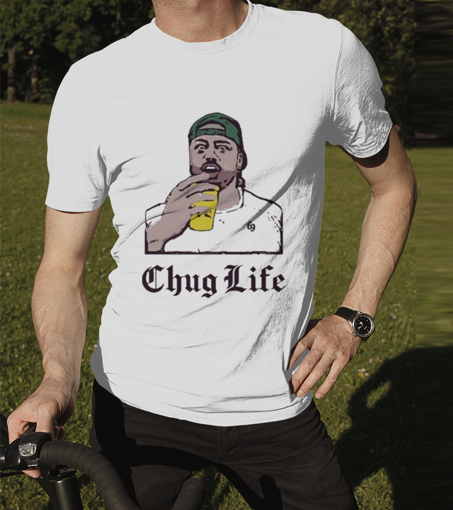 Campeche Collective Chug Life David Bakhtiari FootballPlayer With Yellow Cup T-Shirt