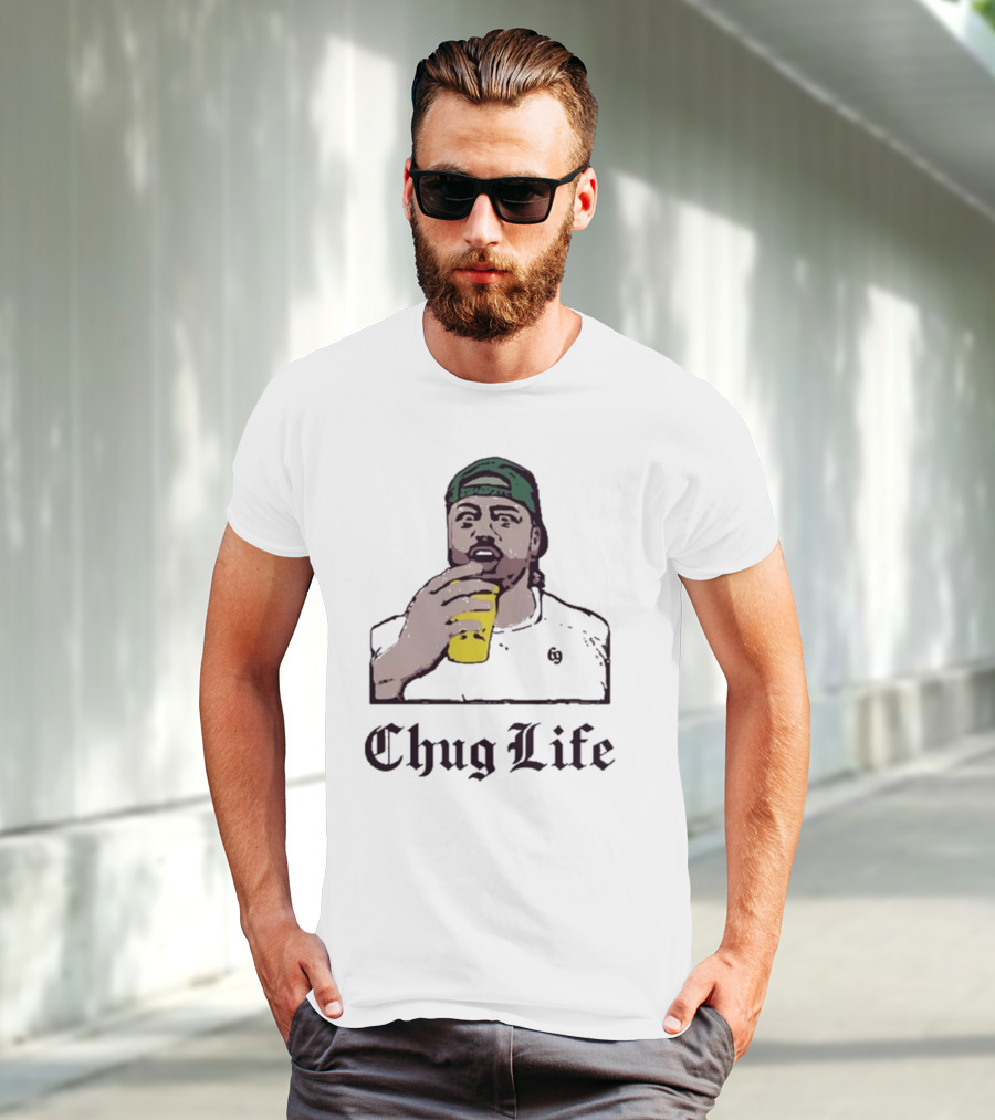 Campeche Collective Chug Life David Bakhtiari FootballPlayer With Yellow Cup T-Shirt