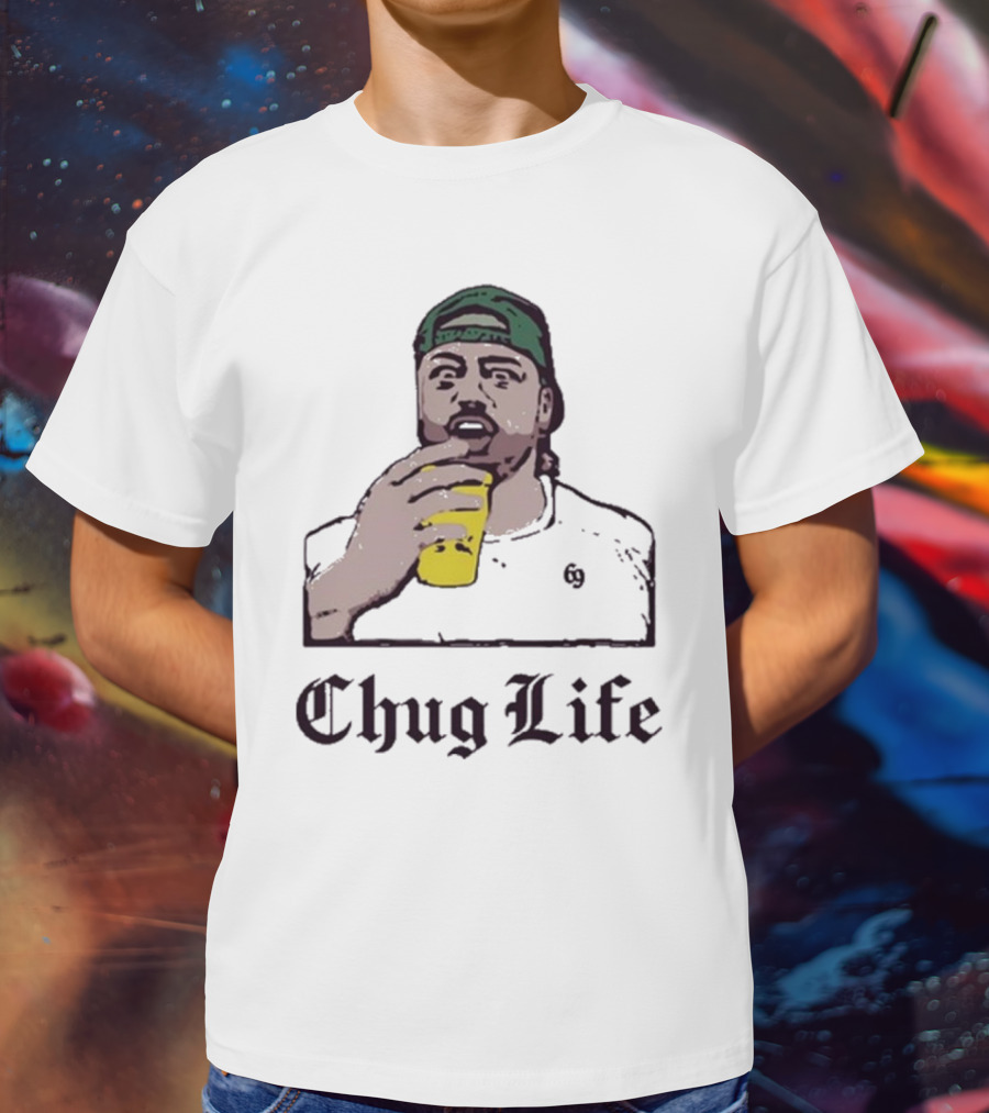 Campeche Collective Chug Life David Bakhtiari FootballPlayer With Yellow Cup T-Shirt