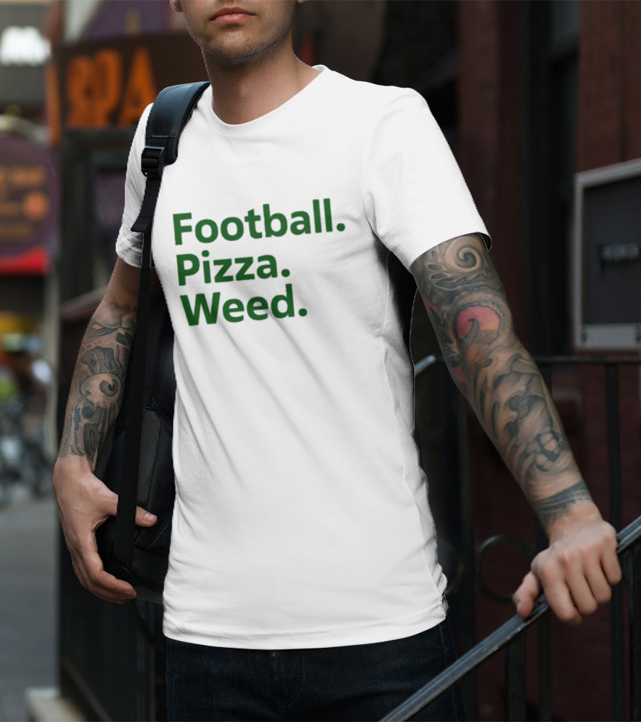 Dave Portnoy Football Pizza Weed Essentials T-Shirt