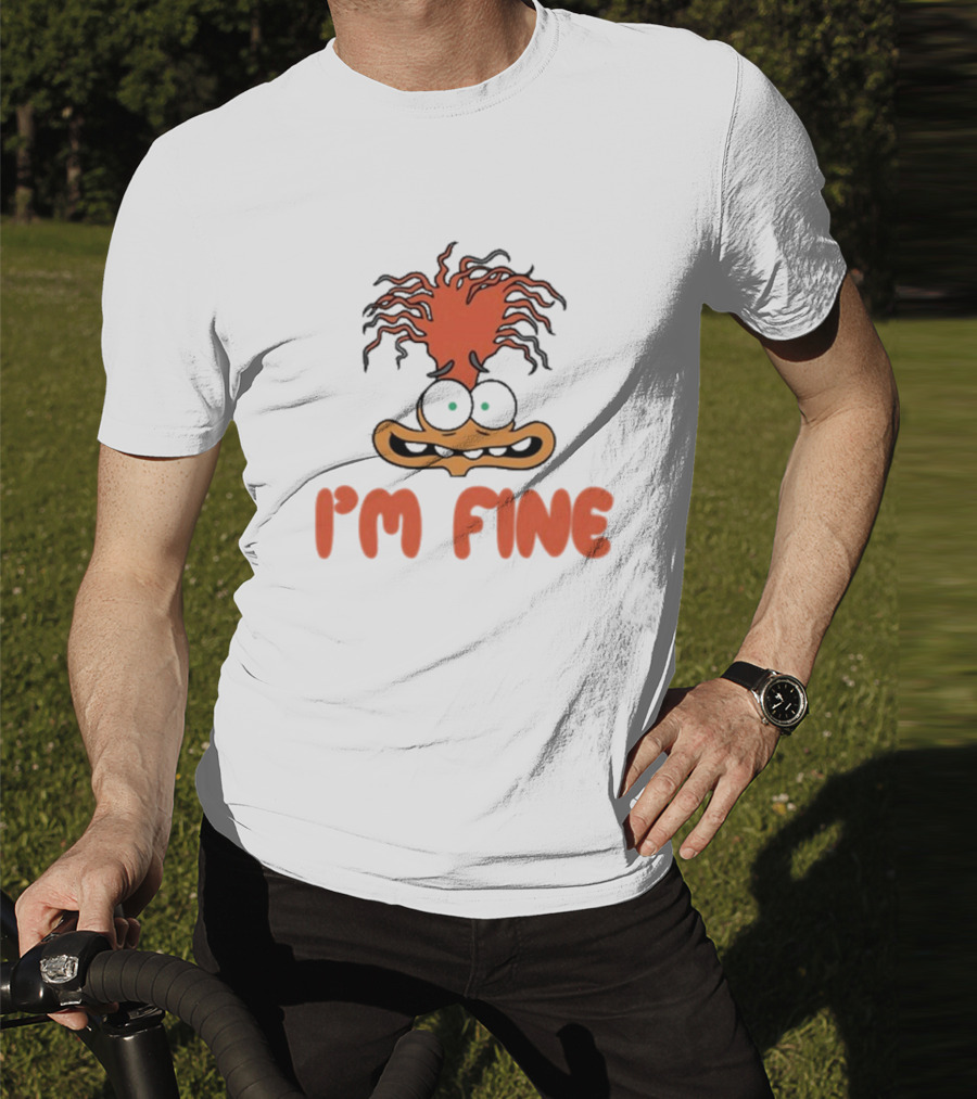 Mel Mitchell Inside Out 2 Character Anxiety I'm Fine Rugrats Mashup T-Shirt