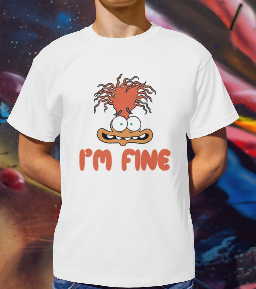 Mel Mitchell Inside Out 2 Character Anxiety I'm Fine Rugrats Mashup T-Shirt