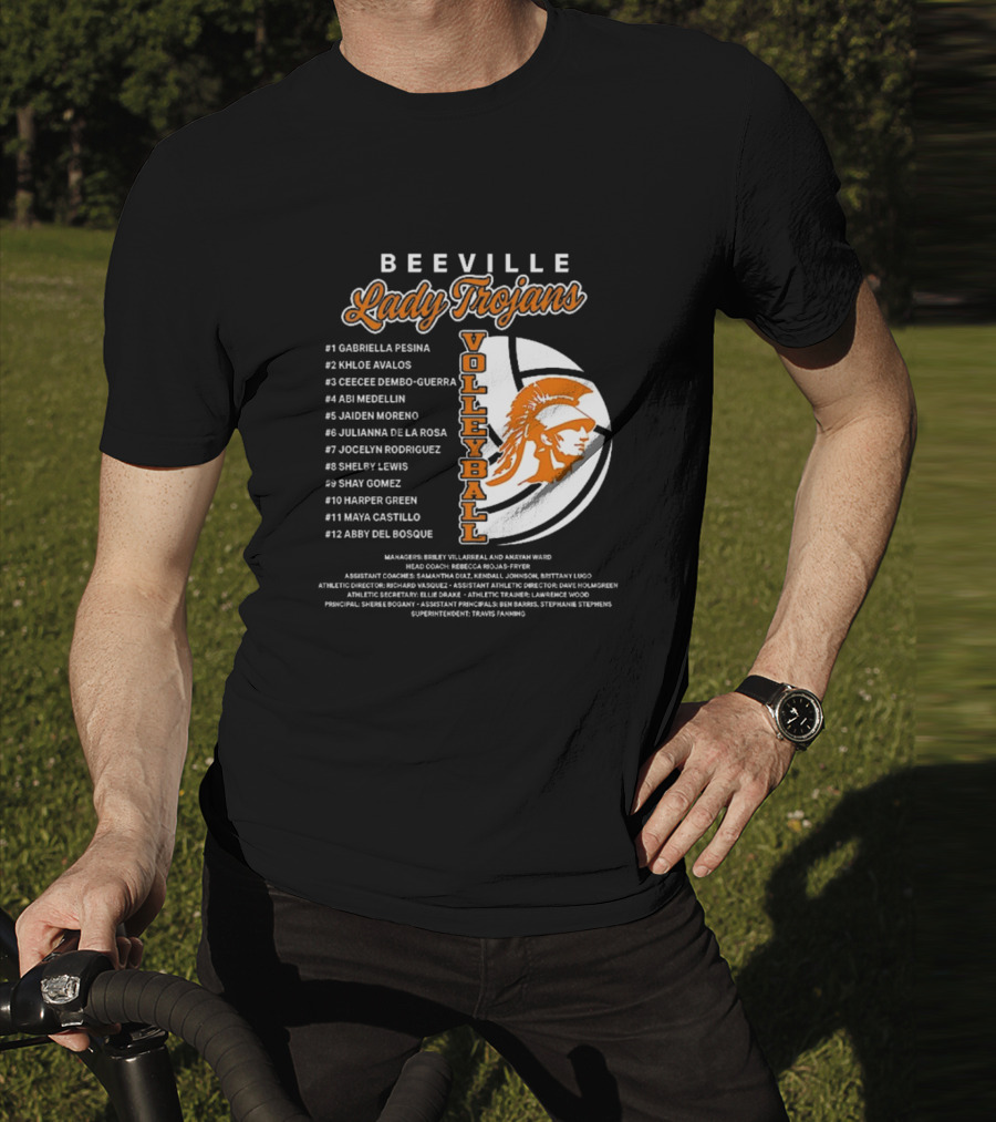 Beeville Lady Trojans Volleyball Team Roster And Iconic Trojan T-Shirt