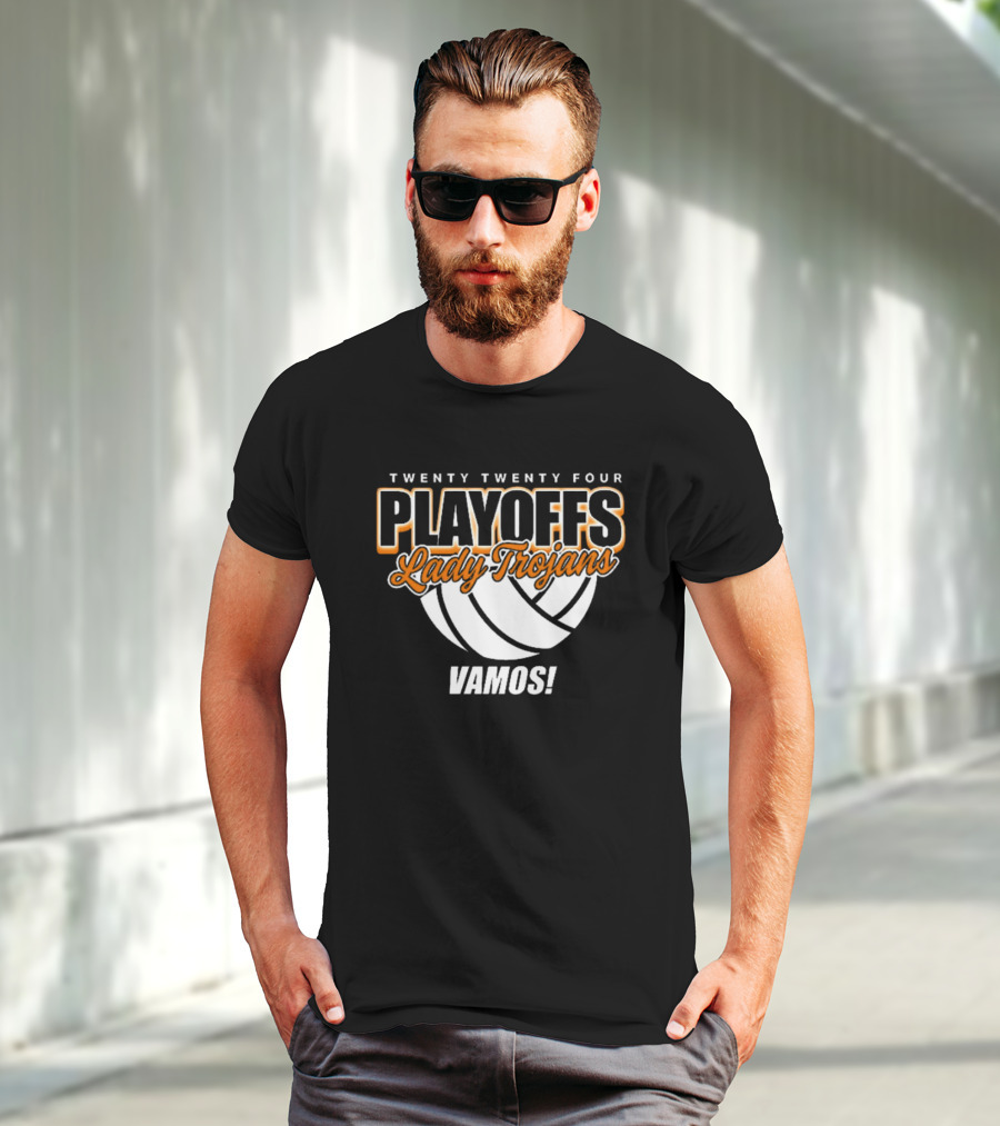 Twenty Twenty Four Playoffs Lady Trojans Vamos Volleyball T-Shirt