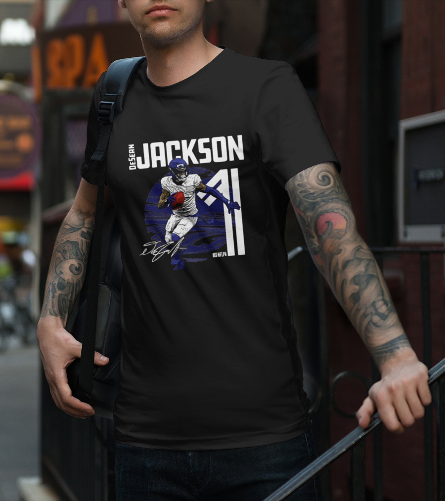 DeSean Jackson NFLPA Signature Baltimore Ravens Number 11 NFL T-Shirt