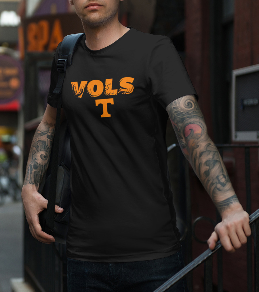 Tennessee Vols Flame Text Dark Mode T T-Shirt