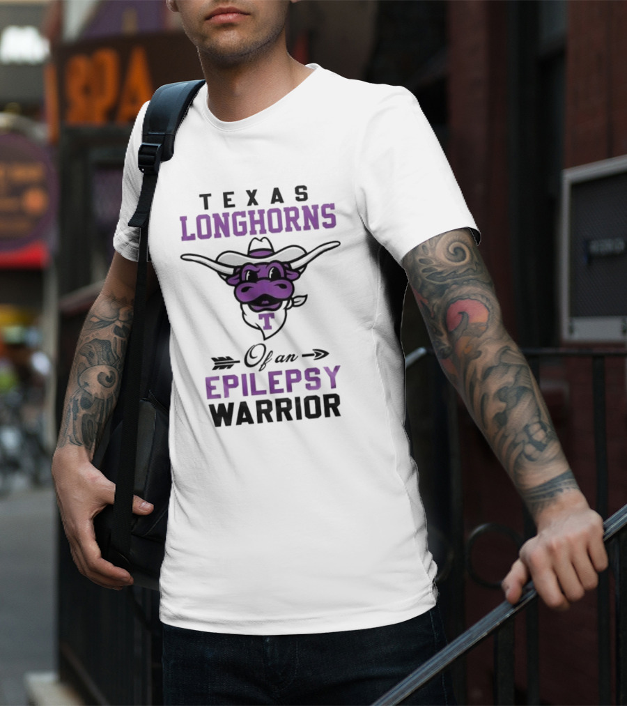 Texas Longhorns Epilepsy Warrior Cow Mascot T-Shirt