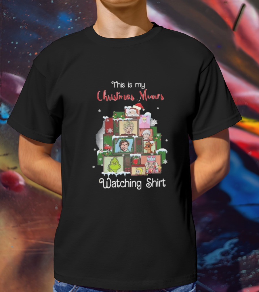 This Is My Christmas Movies Watching Shirt Home Alone Grinch Elf T-Shirt