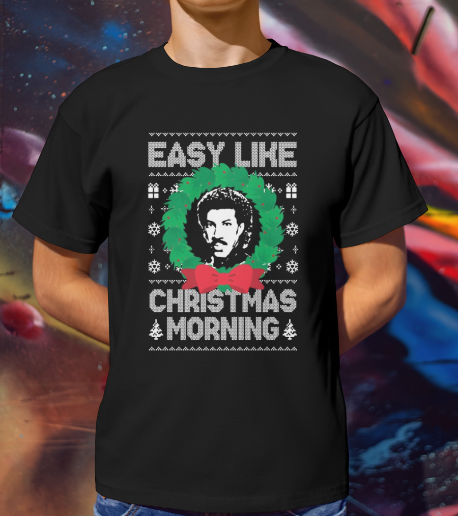 Easy Like Christmas Morning Lionel Richie Wreath T-Shirt
