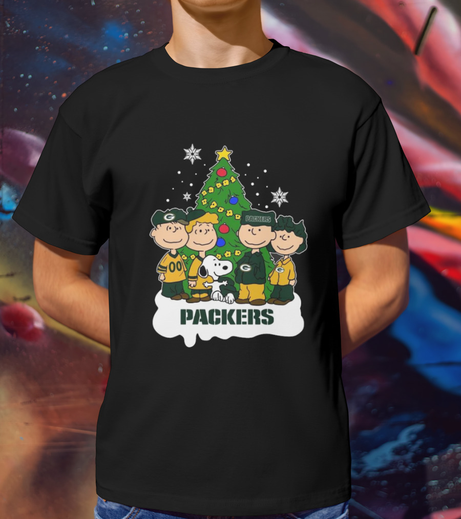 Snoopy The Peanuts Packers NFL Christmas T-Shirt