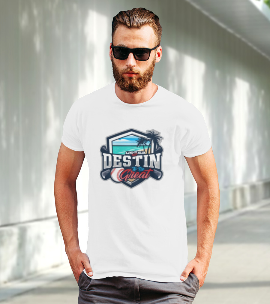 USSSA Destin To Be Great Baseball Event With Beach And Palm Trees November 16-17 T-Shirt