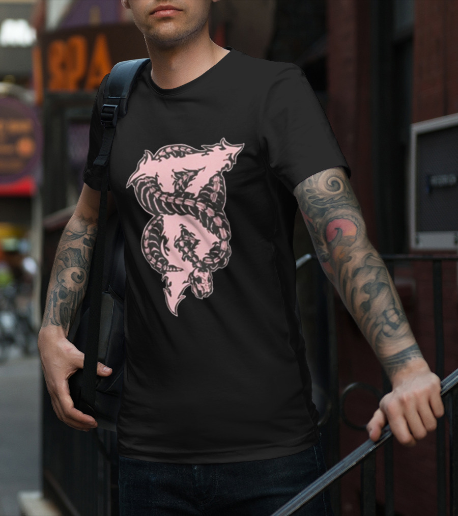 Beartooth Band Merch Metal Snake Pink T-Shirt