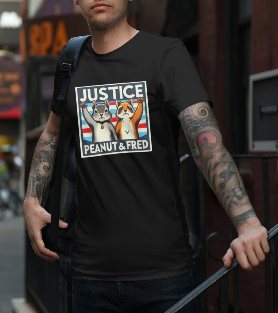Justice Peanut Fred Squirrel Cat Campaign T-Shirt