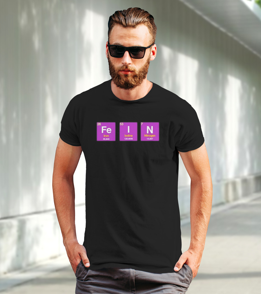 Funny Ahh FEIN Elements Iron Iodine Nitrogen Chemistry Blocks T-Shirt