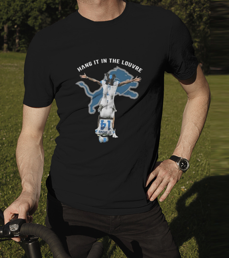 Hang It In The Louvre Detroit Lions St. Brown T-Shirt