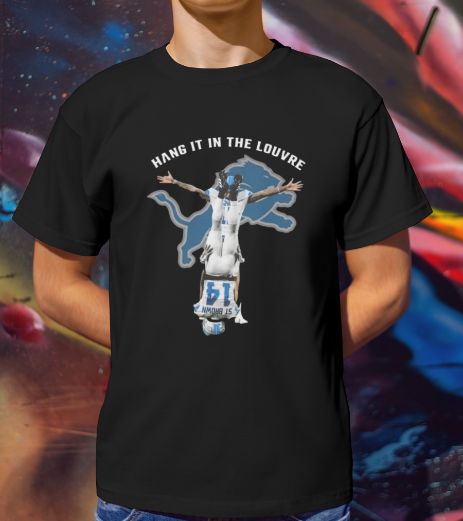 Hang It In The Louvre Detroit Lions St. Brown T-Shirt