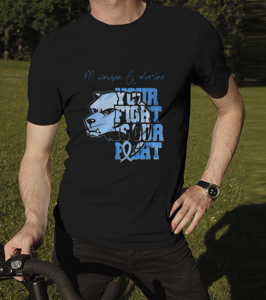 Michigan Wolverines Your Fight Is Our Fight Tackle Diabetes Awareness T-Shirt