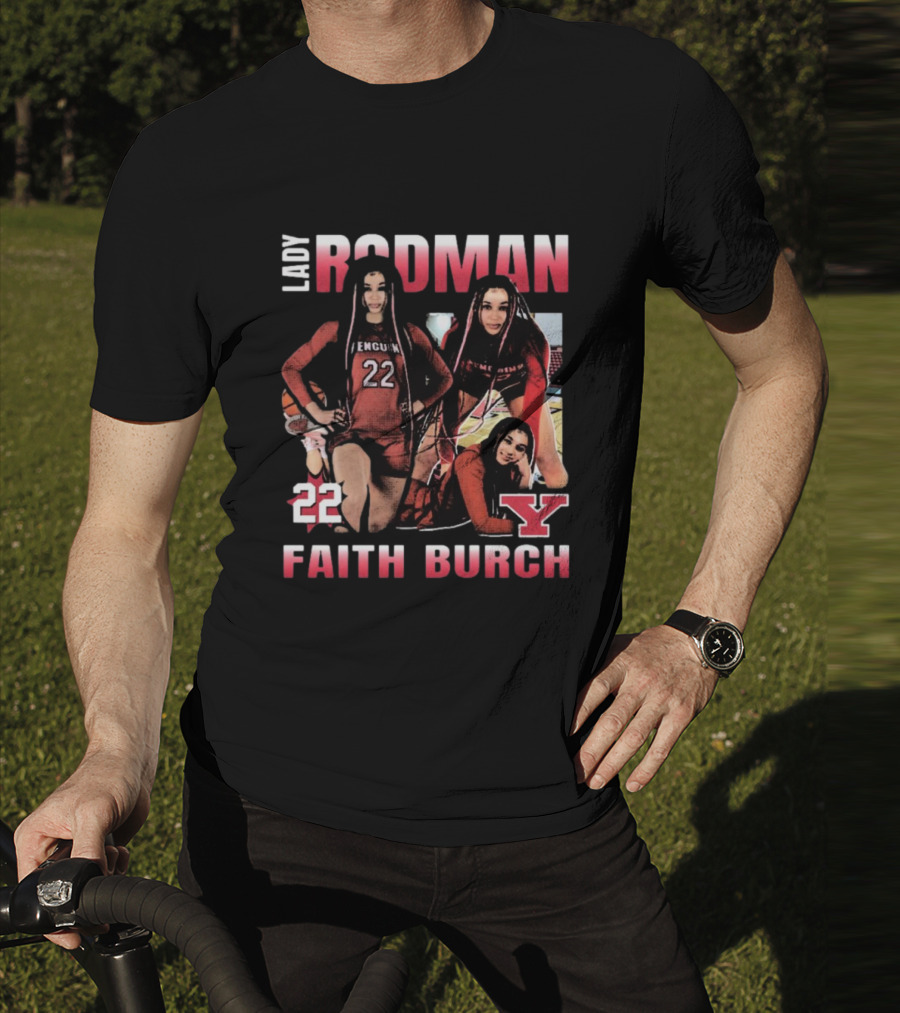 Lady Rodman Faith Burch Youngstown State Penguins 22 T-Shirt