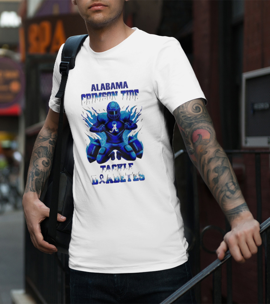 Alabama Crimson Tide Football Tackle Diabetes Awareness Month November T-Shirt