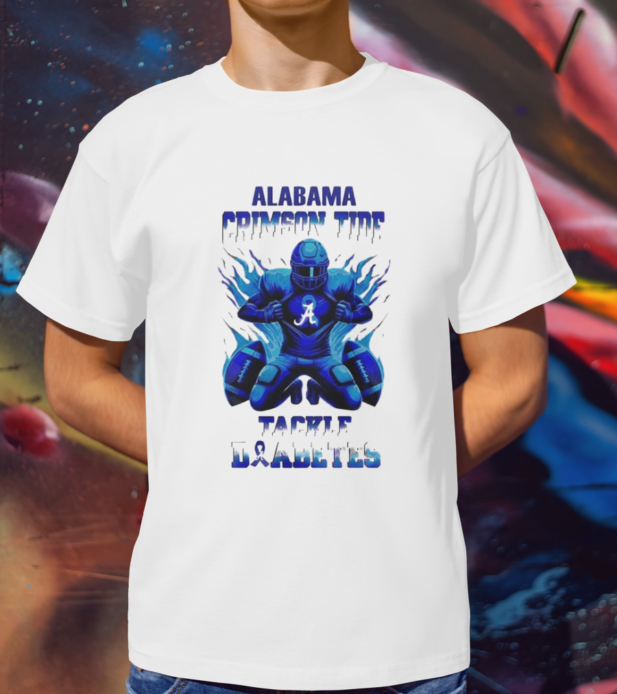 Alabama Crimson Tide Football Tackle Diabetes Awareness Month November T-Shirt