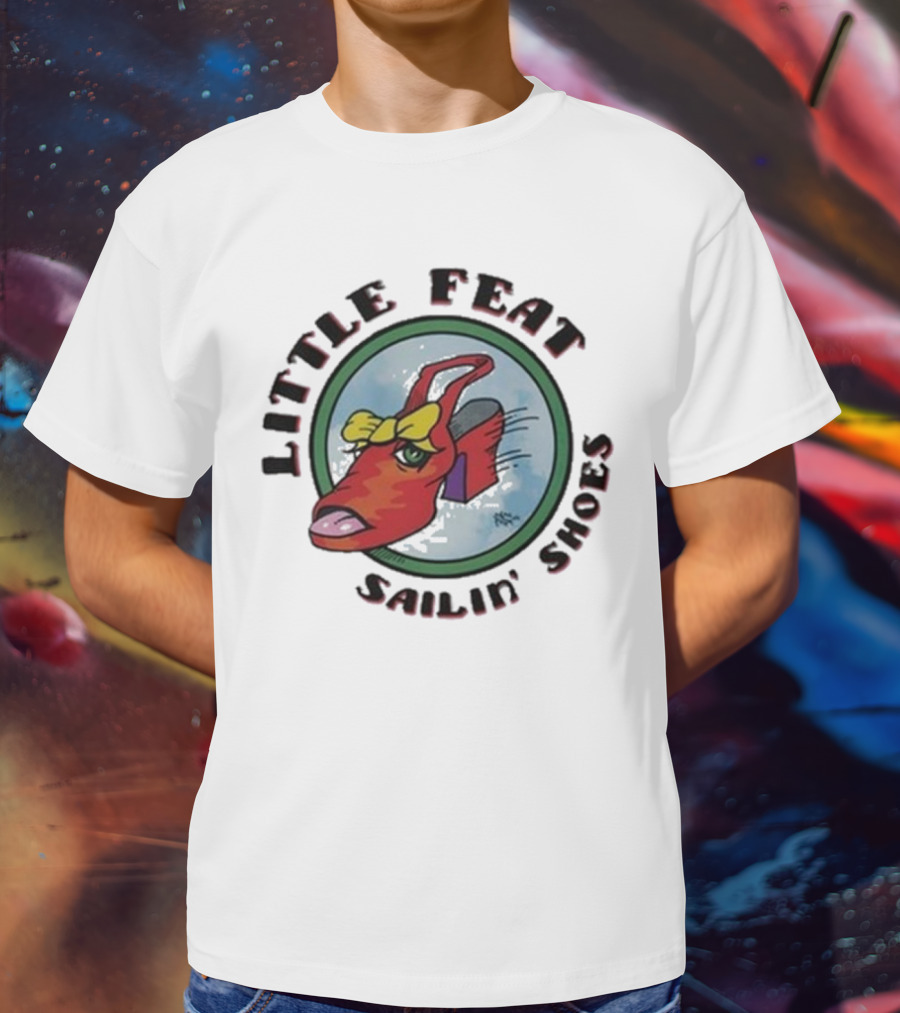 Little Feat Sailin’ Shoes Bow Tie Red Shoe T-Shirt