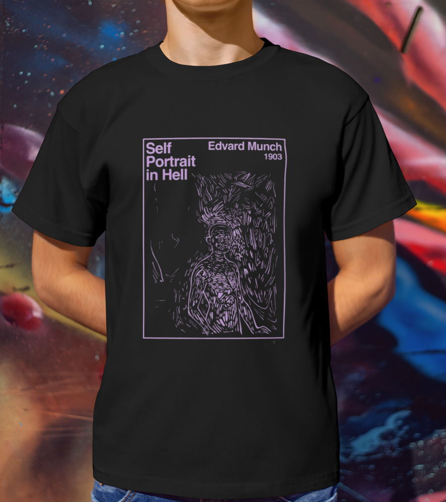 Edvard Munch Self Portrait In Hell 1903 T-Shirt