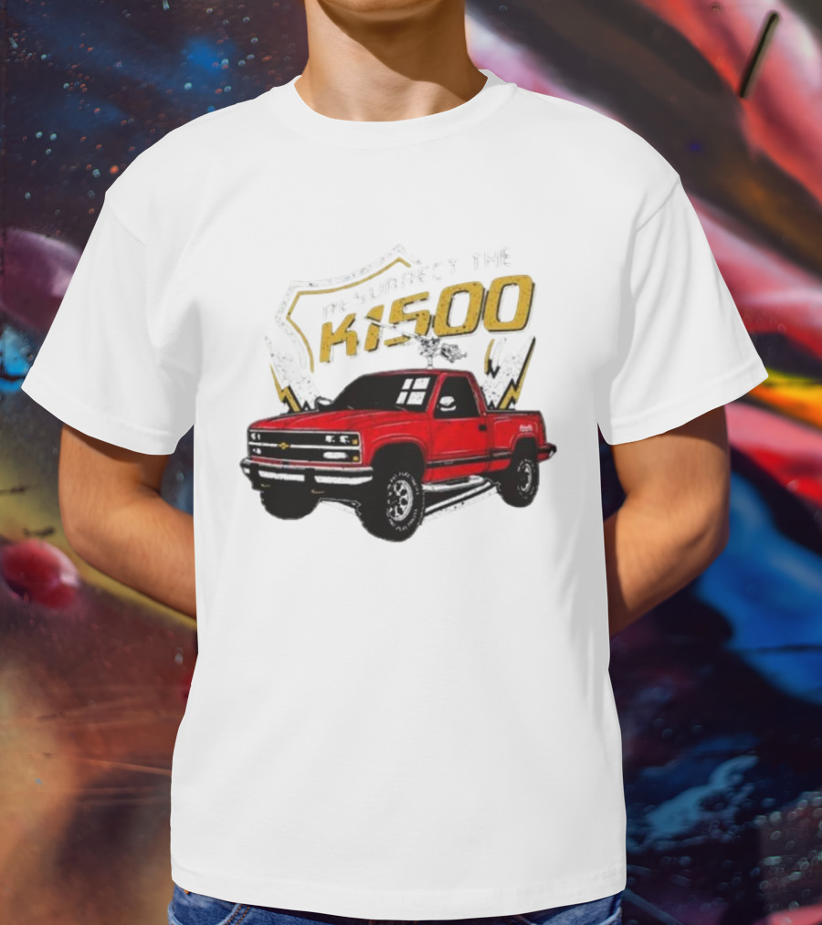 Resurrect The K1500 Fat Electrician Red Chevy Pickup Truck T-Shirt